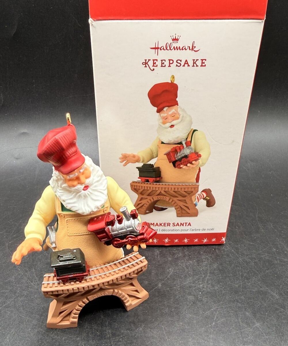 Hallmark Ornament Toymaker Santa 17th in the series year In Box EUC -48D